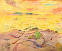 Karl Schrag Landscape Painting, 53W - Sold for $3,584 on 05-06-2023 (Lot 137).jpg